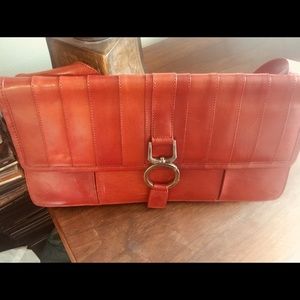 NEW BCBG RED LEATHER PURSE WITH STRAP